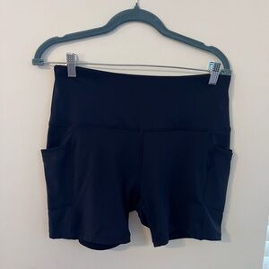 Amazon Black Bike Shorts with Stretchy Fit